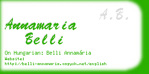 annamaria belli business card